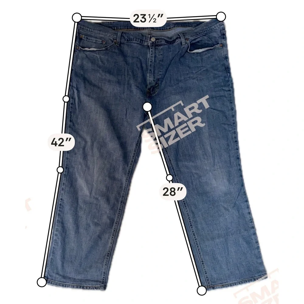 Levis 541 Athletic Taper Jeans Mens 48x30 Blue Denim All Seasons Tech WaterLess